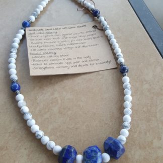 Handmade Necklace with Lapiz Lazuli and White Howlite