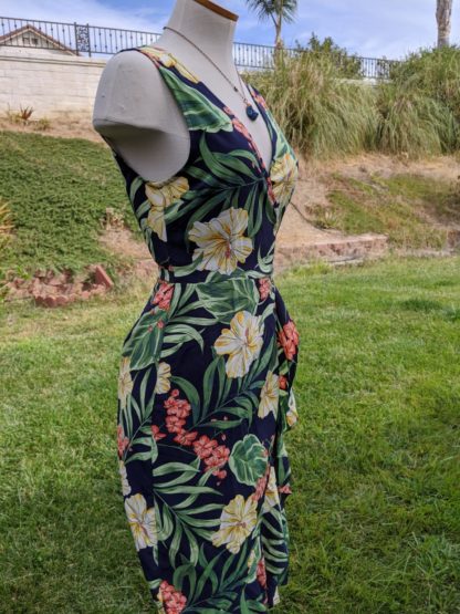 Pretty Tropical  Ruffles Accent Wrap Dress - Image 2