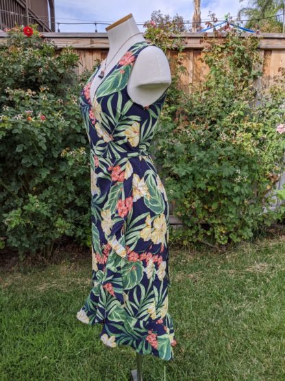 Pretty Tropical  Ruffles Accent Wrap Dress - Image 4