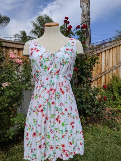 Cute White Plumeria Dress