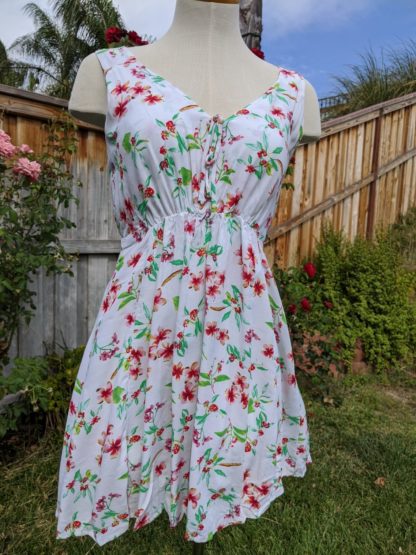 Cute White Plumeria Dress - Image 4
