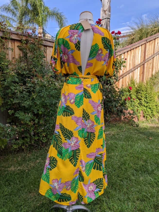 Bright Yellow Tropical Dress with Pockets – Bali Mantra